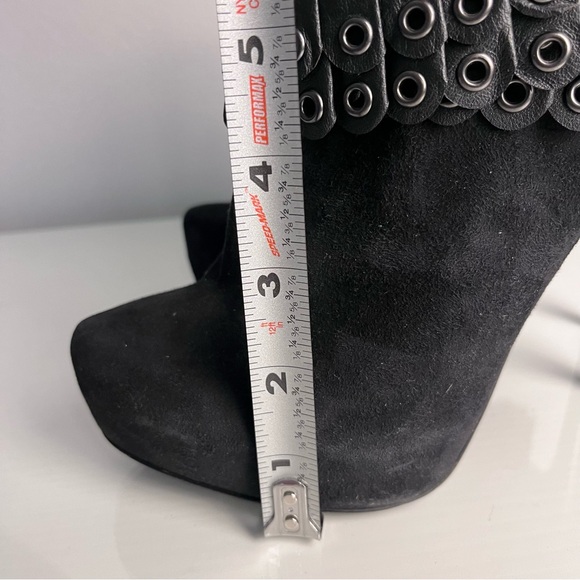 3.1 Philip Lim Womens Black Suede Leather Fringe Tassel Booties Size 35 US 4.5 - Picture 9 of 16